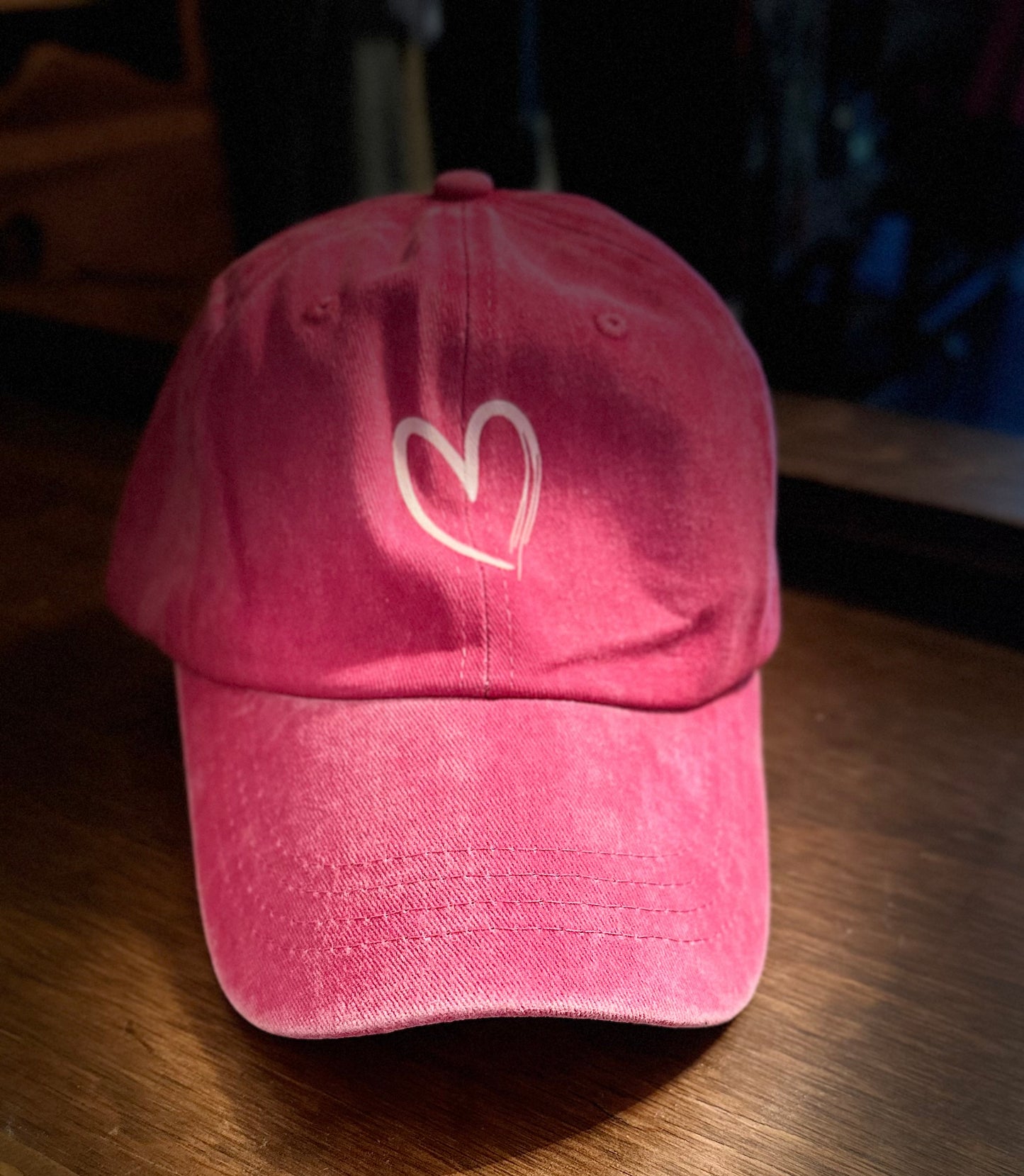 Pink heart hat