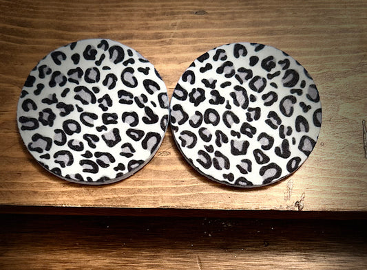 Leopard car coaster