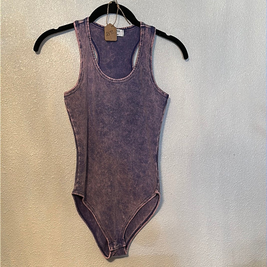 Purple washed bodysuit