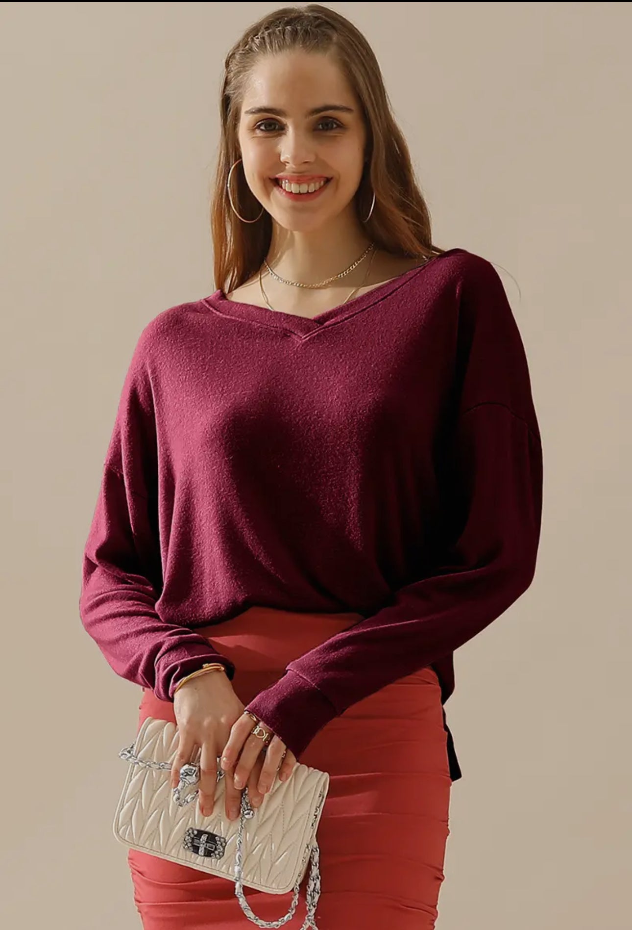 Burgundy Sweater