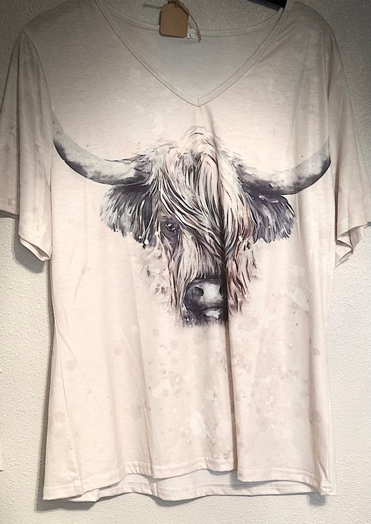 Highland cow T-shirt size large