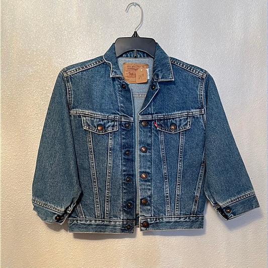 Cozy vibes youth blue Jean jacket size 7