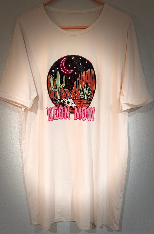 Neon Moon T shirt dress