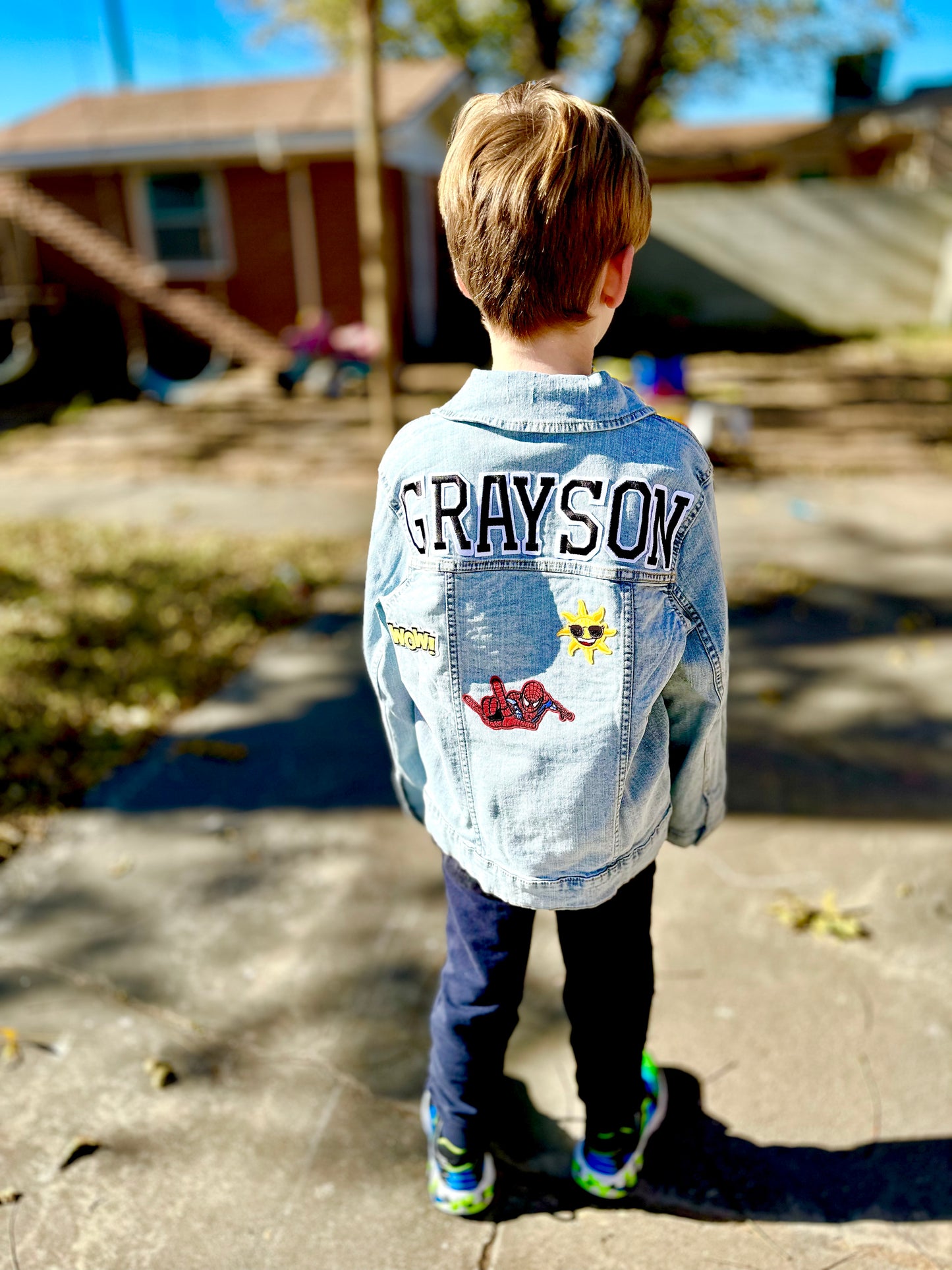 Patch Letter Blue Jean Jacket