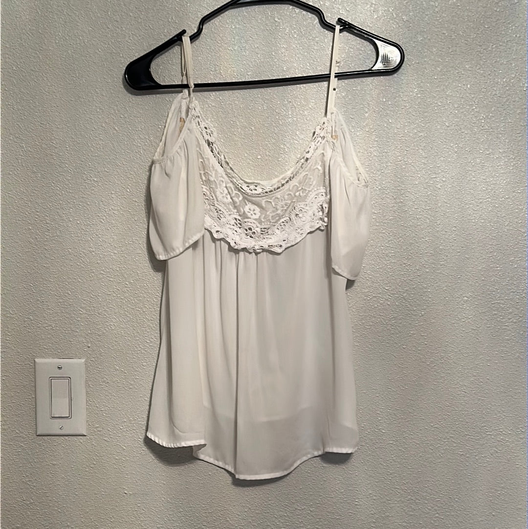 White off the shoulder, blouse size medium