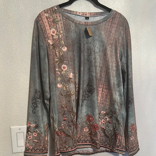 Floral vintage blouse, size medium