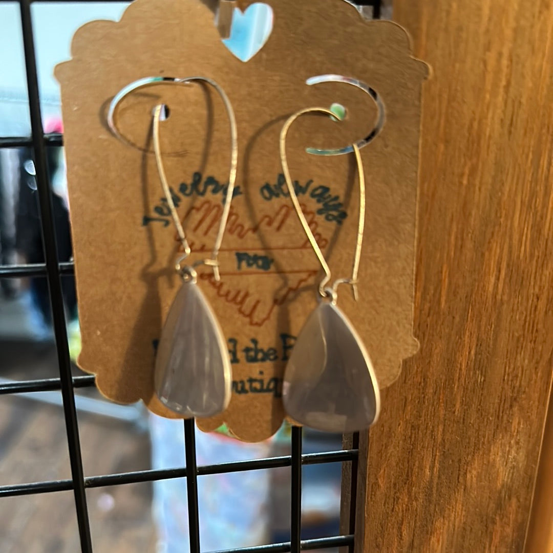 Silver drop earrings