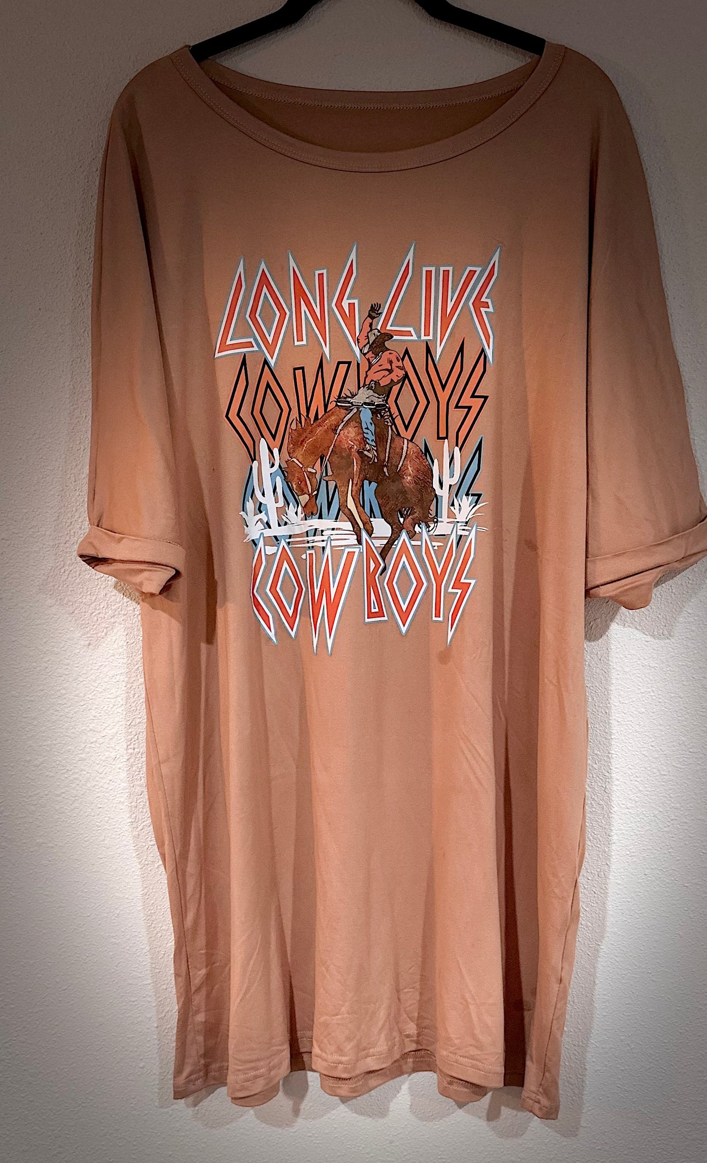 Long Live Cowboys Tshirt Dress - XL